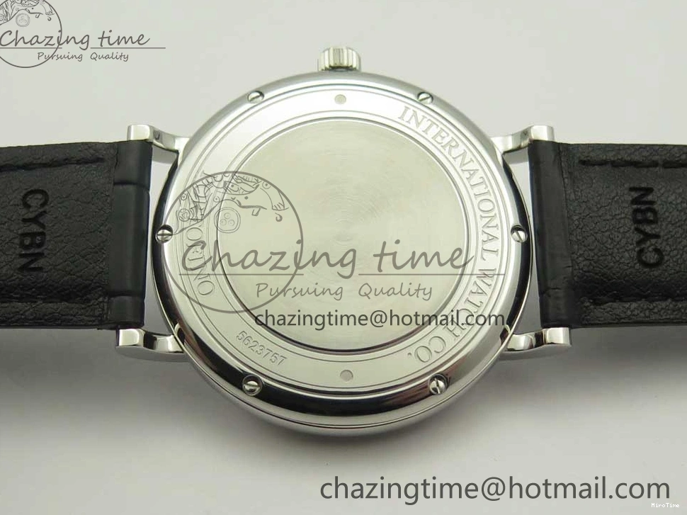 MIROTIME 0105 Supportive Portofino Automatic SS AF 1:1 Best Edition White Dial on Black Croco Leather Strap A 7184